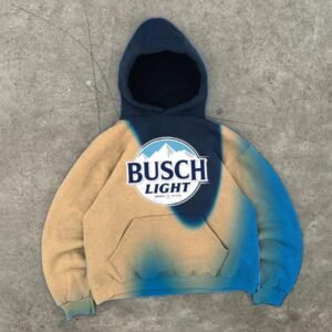 Busch Light Art Tie Dyed Navy Hat Hoodie