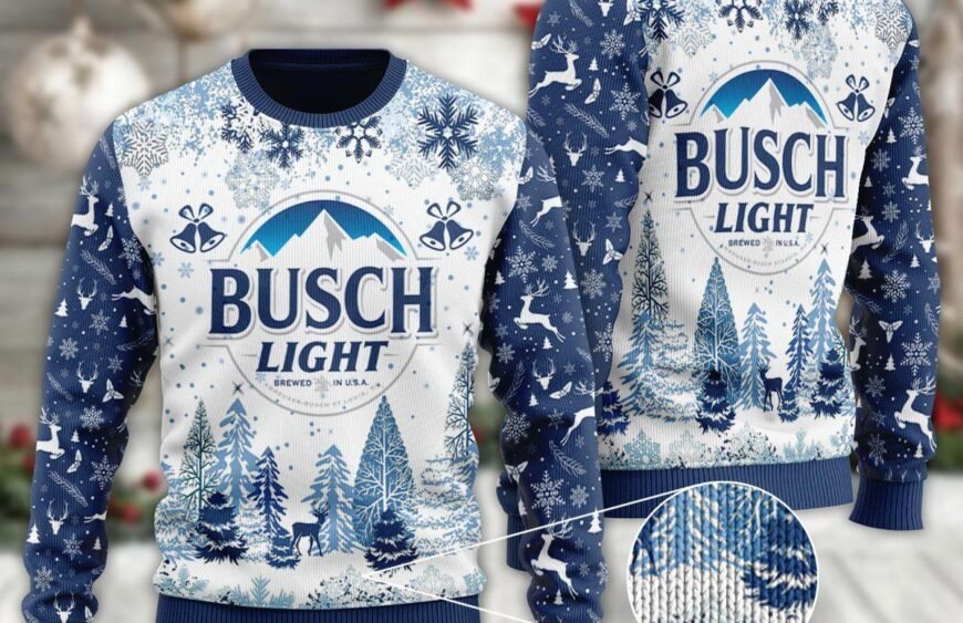 Celebrate Christmas with Busch Light Sweaters - Flexiquor.com