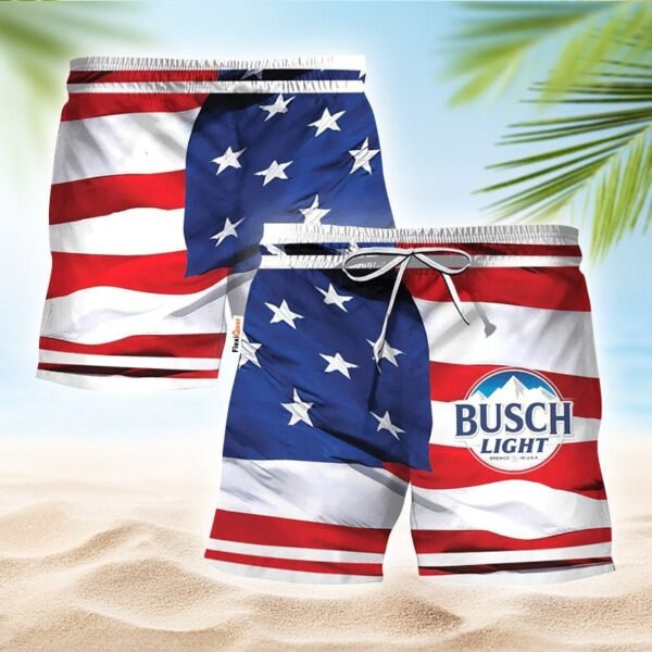 Busch Light Fourth Of July Swim Trunks