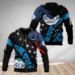 Personalized Halftone Busch Light Hoodie & Zip Hoodie