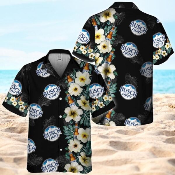 Busch Light Half Flower Side Hawaiian Shirt