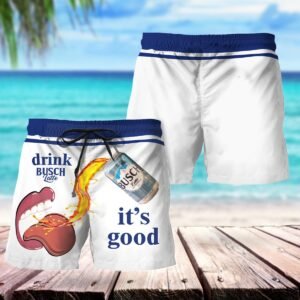 Let's Drink Busch Latte Swim Trunks