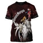 Captain Morgan Deer Skull With Mushrooms T-Shirt