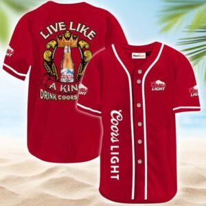 Coors Light Live Like A King Baseball Jersey