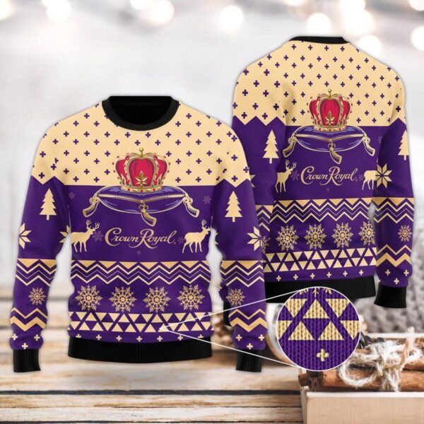 Crown Royal Christmas Reindeer Ugly Sweater