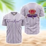 Crown Royal Purple And White Striped Jersey Shirt