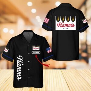 Personalized Multicolor Hamm's Hawaii Shirt Black