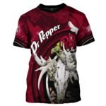 Dr Pepper Deer Skull With Mushrooms T-Shirt
