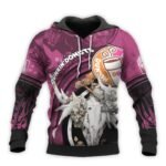 Personalized Dunkin Donut Deer Skull With Mushrooms Hoodie & Zip Hoodie