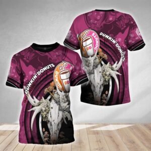 Dunkin' Donuts Deer Skull With Mushrooms T-Shirt