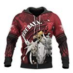 Personalized Fireball Deer Skull With Mushrooms Hoodie & Zip Hoodie