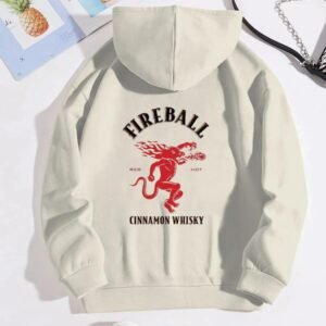 Fire Ball Cinnamon Whisky Light Gray Hoodie