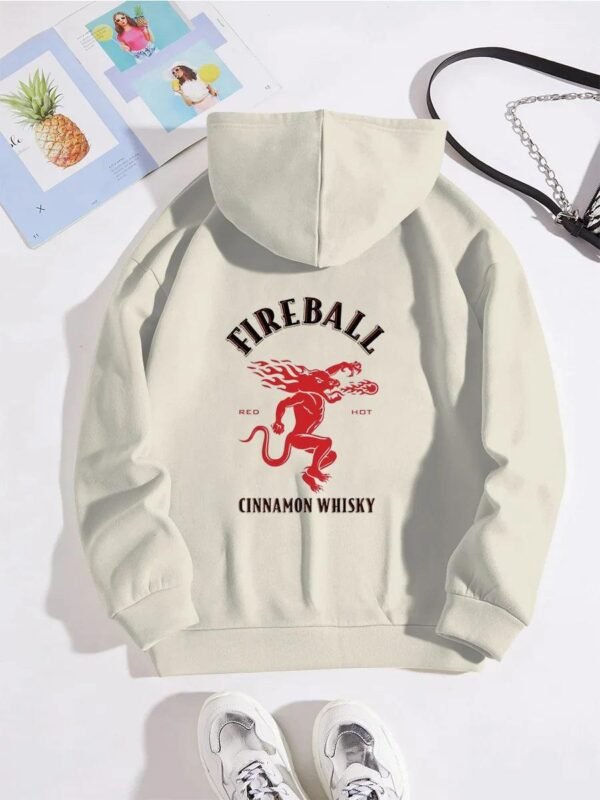 Fire Ball Cinnamon Whisky Light Gray Hoodie
