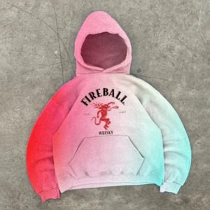 Fire Ball Color Spread Arty Hoodie