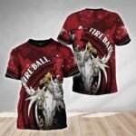 Fireball Deer Skull With Mushrooms T-Shirt