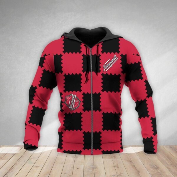 Gorgeous Gingham Narragansett Beer Hoodie & Zip Hoodie