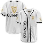 Guinness White Baseball Jersey