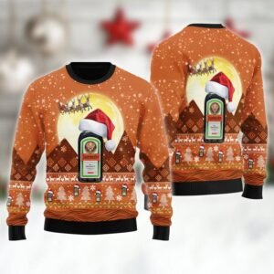 Santa Claus Sleigh Jagermeister Ugly Sweater