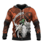 Personalized Jagermeistert Deer Skull With Mushrooms Hoodie & Zip Hoodie