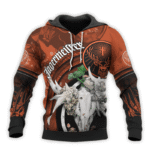 Personalized Jagermeistert Deer Skull With Mushrooms Hoodie & Zip Hoodie