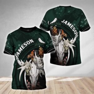 Jameson Deer Skull With Mushrooms T-Shirt