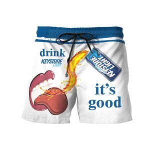 Let's Drink Keystone Light Swim Trunks - Flexiquor.com