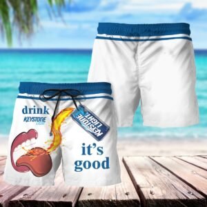 Let's Drink Keystone Light Swim Trunks