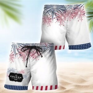 Kraken Rum American Independence Day Swim Trunks
