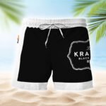 Kraken Rum Black White Basic Swim Trunks