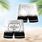 Kraken Rum White Black Basic Swim Trunks