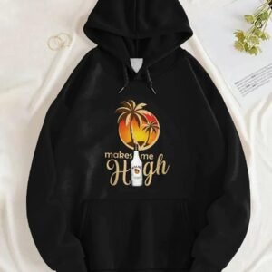 Malibu Make Me High Basic Black Hoodie