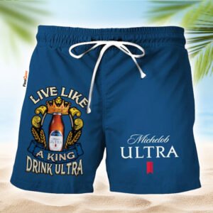 Michelob Ultra Blue Basic Swim Trunks - Flexiquor.com