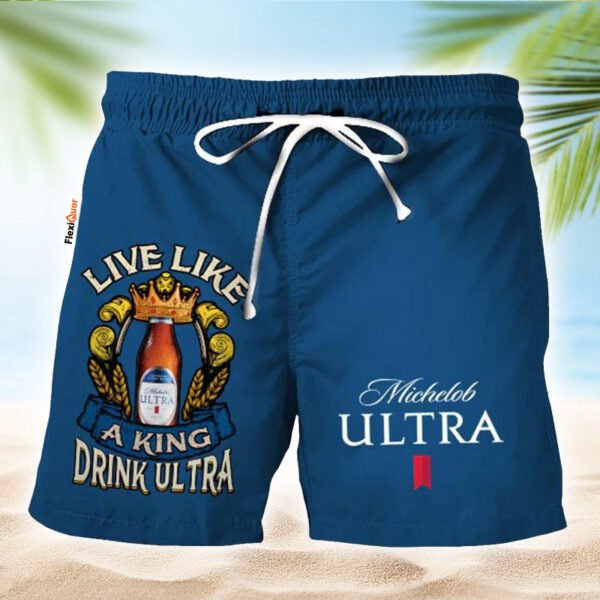 Michelob Ultra Blue Basic Swim Trunks