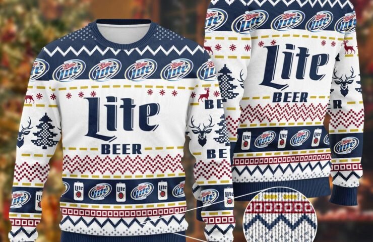Festive Miller Lite Christmas Sweaters: The Ultimate Holiday Gear - Flexiquor.com