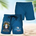 Natural Light Blue Basic Swim Trunks