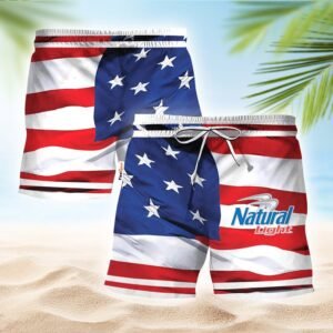 Natural Light Fourth Of July Swim Trunks