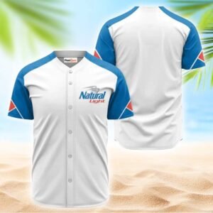 Natural Light White And Blue Jersey Shirt