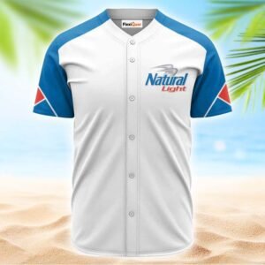 Natural Light White And Blue Jersey Shirt - Flexiquor.com