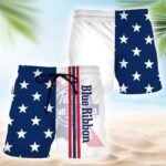 Pabst Blue Ribbon American Flag Swim Trunks