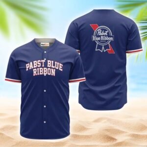 Pabst Blue Ribbon Blue Basic Jersey Shirt