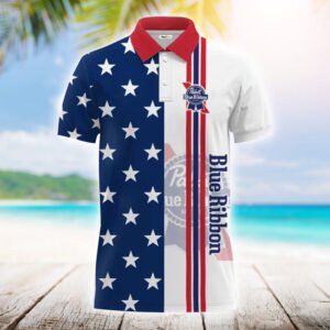 Pabst Blue Ribbon Fourth Of July Polo Shirt - Flexiquor.com