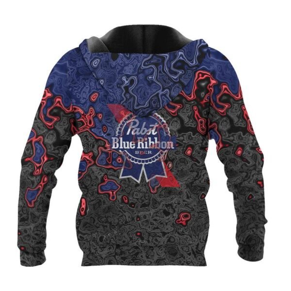 Holographic Colorful Pabst Blue Ribbon Hoodie & Zip Hoodie