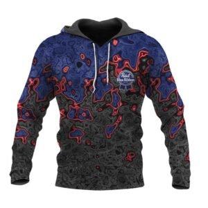 Holographic Colorful Pabst Blue Ribbon Hoodie & Zip Hoodie