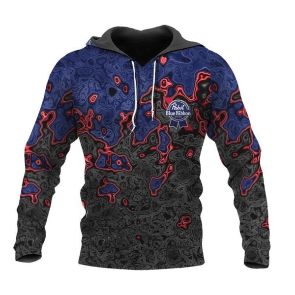Holographic Colorful Pabst Blue Ribbon Hoodie & Zip Hoodie