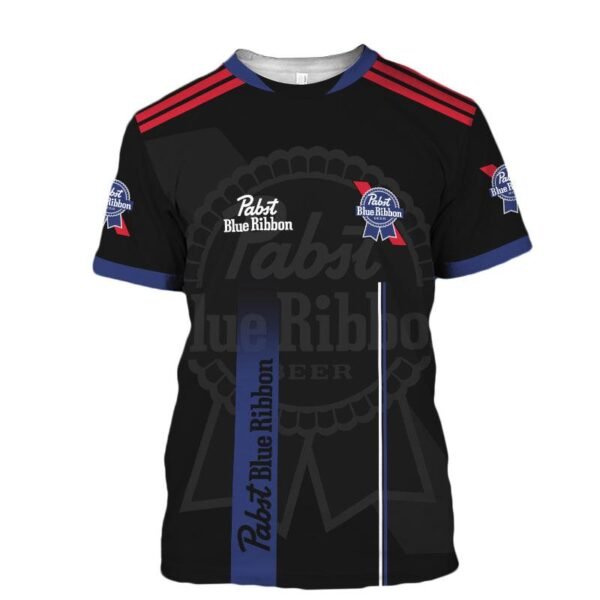 Pabst Blue Ribbon Three Stripes T-Shirt