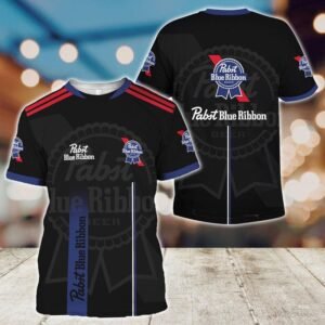 Pabst Blue Ribbon Three Stripes T-Shirt