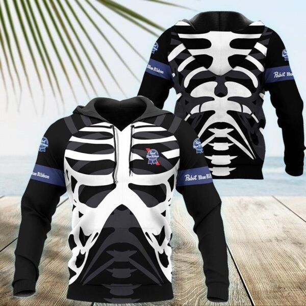 Pabst Blue Ribbon Skeleton Hoodie