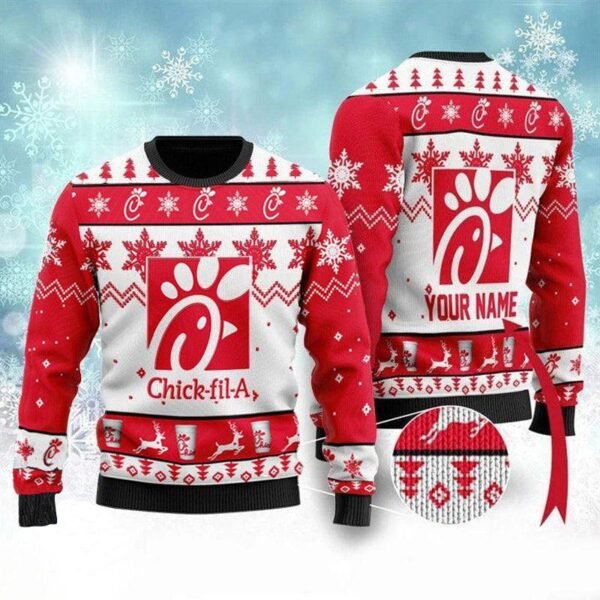 Personalized Chick-fil-a Christmas Sweater