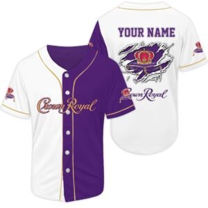 Personalized Crown Royal Whiskey Baseball Jersey