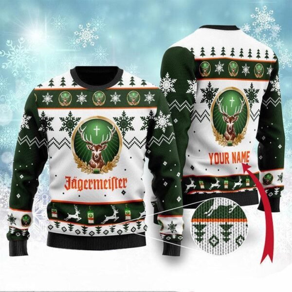 Personalized Jagermeister Christmas Sweater